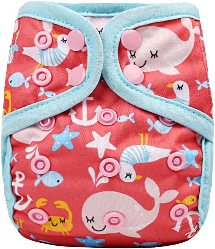 OsoCozy Newborn Reusable Cloth Diaper Covers - Adjustable Snap Fit & Double Leg Gussets for Baby Boys & Girls from 6-12 Pounds. Use with Prefold, Flat or Fitted Cloth Diapers or Snap-in Inserts - Image 1